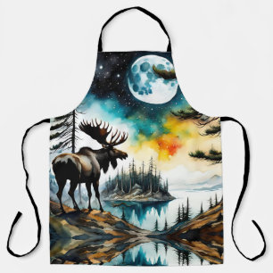 Tablier Oie d'Alaska debout sur la crête de montagne