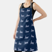 Tablier Oie gris bleu marine Toute l'impression Apron (Insitu)