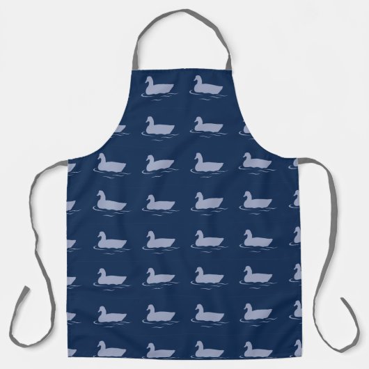 Tablier Oie gris bleu marine Toute l'impression Apron (Recto)