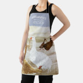 Tablier Oies de ferme nostalgique Personnalisée Bleu clair (Insitu)