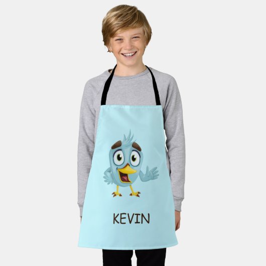 Tablier Oiseau bleu (Porté)