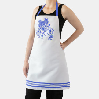 Tablier Oiseau bleu et Edelweiss