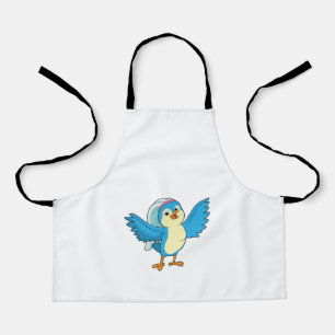 Tablier Oiseau comme mariée avec voile