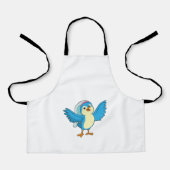 Tablier Oiseau comme mariée voilée (Recto)