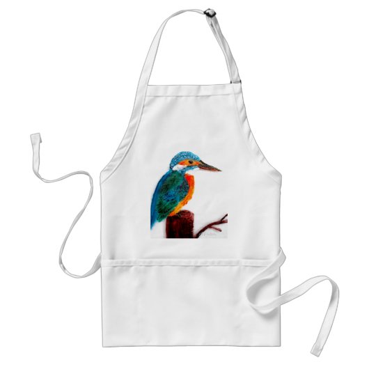Tablier Oiseau de martin-pêcheur coloré (Devant)