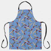 Tablier Oiseau de perroquet gris d'Afrique (Recto)