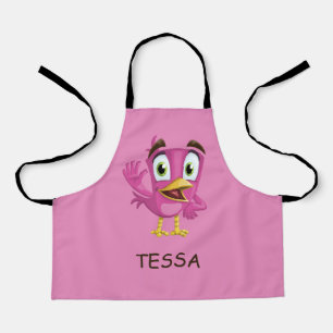 Tablier Oiseau rose