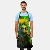 Tablier Oiseau vert (Porté)