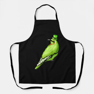 Tablier Oiseau Vert Avec Casquette Vert Pour Jour de la Sa