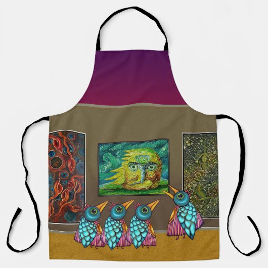 Tablier Oiseaux à la galerie (Recto)