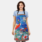 Tablier Oiseaux, animaux et Plantes floraux (à gauche) Jak (Porté)