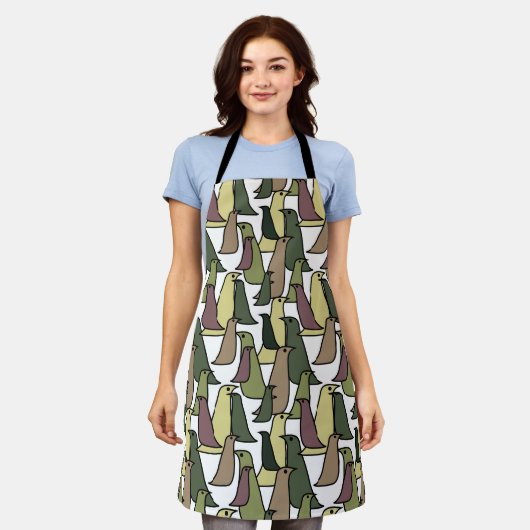 Tablier Oiseaux de Camouflage (Porté)