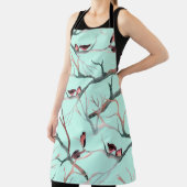 Tablier Oiseaux d'hiver Branches de l'arbre Aquarelle (Insitu)