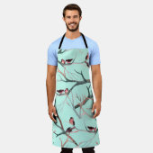 Tablier Oiseaux d'hiver Branches de l'arbre Aquarelle (Porté)