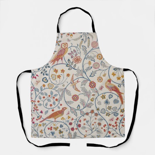 Tablier Oiseaux et fleurs, William Morris (Recto)