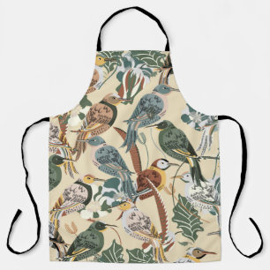 Tablier Oiseaux exotiques : Impression Tropicale Sans Mer.