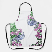 Tablier Oiseaux Fleurs Glands d'Art Populaire (Recto)