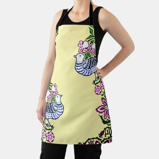 Tablier Oiseaux folkloriques Fleurs Acorns (Insitu)