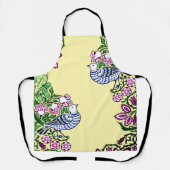 Tablier Oiseaux folkloriques Fleurs Acorns (Recto)