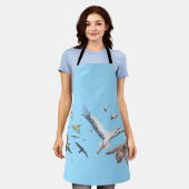 Tablier Oiseaux migrateurs traçant leurs vols Illustration (Porté)