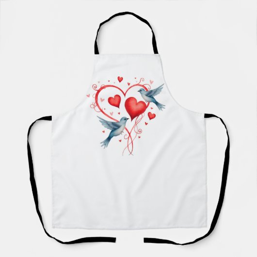 Tablier Oiseaux pour la Saint-Valentin (Recto)
