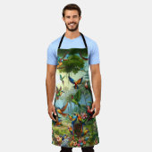 Tablier Oiseaux tropicaux colorés parmi un Plante vif et l (Porté)