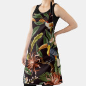 Tablier Oiseaux tropicaux : Feuilles Vintages & Fleurs (Insitu)