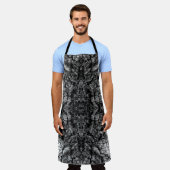 Tablier Old Tree Bark Black And White Photo Pattern Design (Porté)