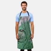 Tablier Old Weathered Painted Green Wood Background Textur (Porté)