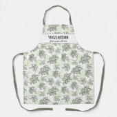 Tablier Olives grecques, Chef de restaurant, Yaya Texte pe (Recto)