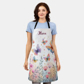 Tablier Ombre à papillon d'aquarelle de charme (Porté)