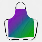 Tablier Ombre diagonale violet vert (Recto)