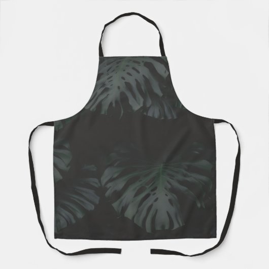 Tablier ombres de Monstera de minuit (Recto)