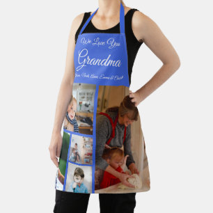 Tablier On t'aime grand-mère Elégant bleu 5 photo