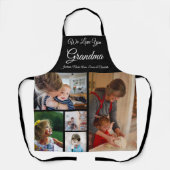 Tablier On t'aime grand-mère | Elégant noir 5 photo (Recto)