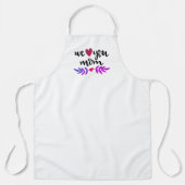 Tablier On T'Aime Maman, Coeurs Rouges, Blanc (Recto)