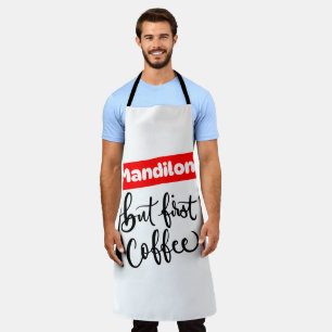 TABLIER ON TRAVAILLE MAIS D'ABORD DU CAFÉ