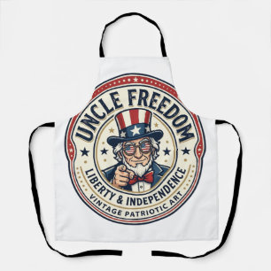 Tablier Oncle Freedom Patriotique Oncle Sam Personnage Fon