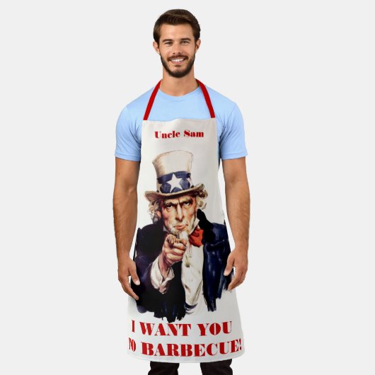 Tablier Oncle Sam Personnaliser (Porté)