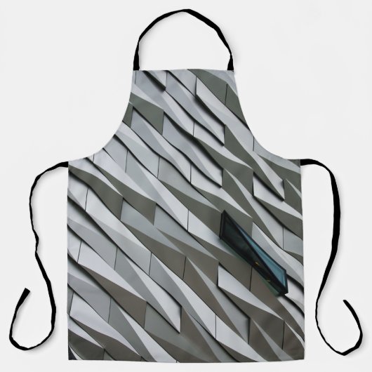 Tablier onduler des formes abstraites sur une façade de bâ (Recto)