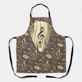 Tablier Onglet de guitare de notes musicales personnalisée (Recto)