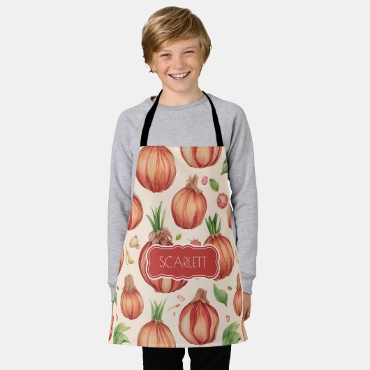 Tablier Onion Retro Coloré Motif personnalisé (Porté)