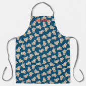 Tablier Oodles de canicules (Blanc sur Bleu) (Recto)