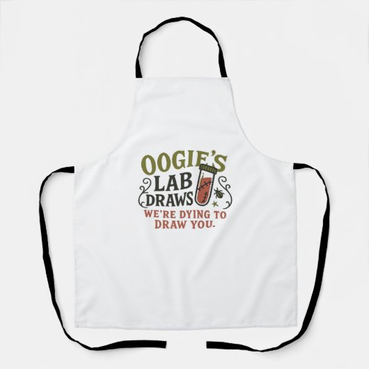 Tablier Oogie’s Lab Draws - Drôle Halloween Phlebotomiste (Recto)