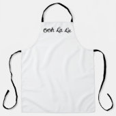 Tablier Ooh La La Script Noir (Recto)