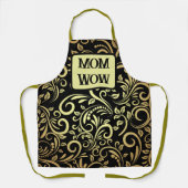 Tablier Or et noir - MOM - WOW | (Recto)