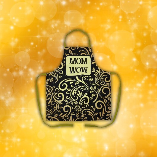 Tablier Or et noir - MOM - WOW |