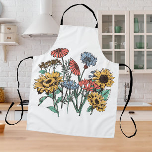 Tablier Or Floral Doré Vintage