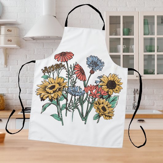Tablier Or Floral Doré Vintage