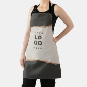 Tablier Or noir moderne élégant unique votre logo (Insitu)